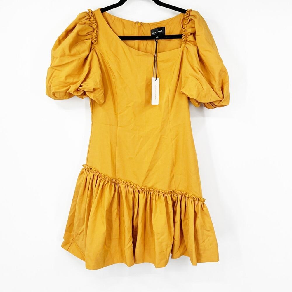 Line & Dot Yoko Mini Dress in Marigold NWT